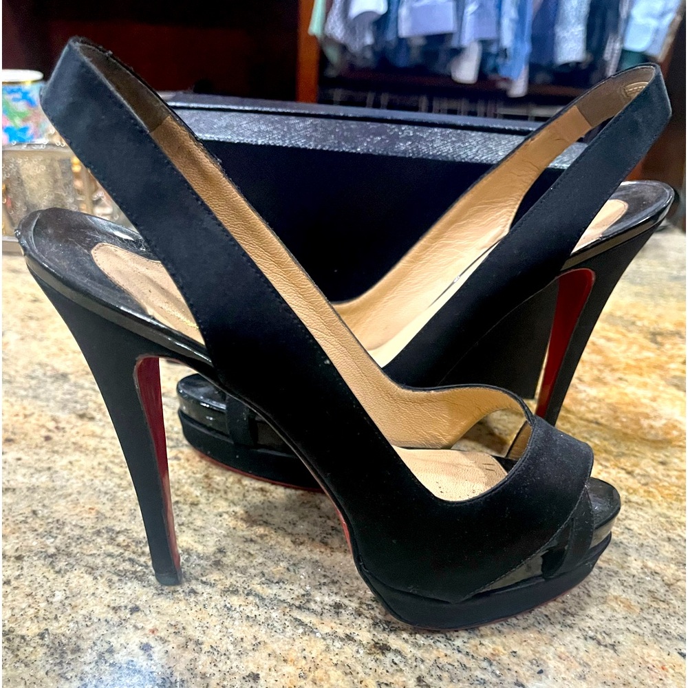 Christian Louboutin authentic satin heels 38